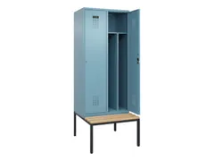 locker met bank,voor scheiding van kleding,HxBxD 2120x800x815mm,2vak