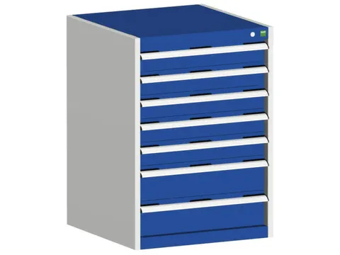 ladekast HxBxD 900x650x525mm 7laden romp RAL7035 front RAL5010