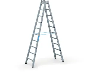 Bokladder Dubbelzijdig L 2.90m 2x10sporten Stalen Scharnieren - 4