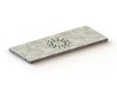 legbord,v. magazijnstelling,BxD 750x300mm,vakl. 80kg,verzinkt