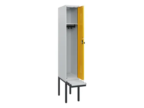 locker met bank,HxBxD 1950x300x815mm,1vak,vak B 300mm,draaigrendel