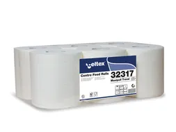 Poetspapier Celtex Centerfeed Midi 2-laags wit 108 meter krimp a 6 rol