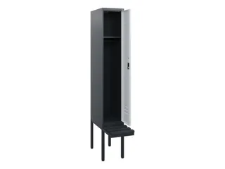 locker met bank,HxBxD 1950x300x815mm,1vak,vak B 300mm,cil.-slot - 2