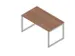 bureau,HxBxD 730x1400x800mm,blad canaletto-hout,sledeframe aluminium
