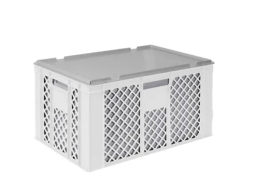 Euronorm-stapelbak,m. isoleerbox,HxLxB 320x600x400mm,63/35l,HDPE,wit