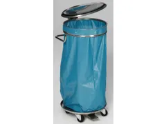 Mobiele Afvalverzamelaar 900x410x600mm Rvs Voetpedaal 120 Liter