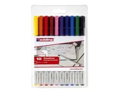 Fineliner Edding 89/10 assorti 0.3mm blister à 10 stuks