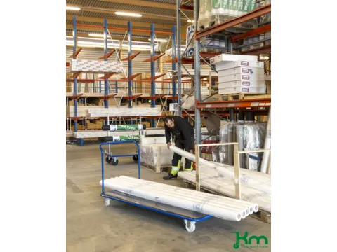 duwbeugelwagen,draagverm. 500kg,laadvl. LxB 2000x1000mm,Multiplexplaat