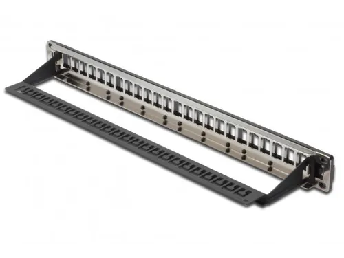 Modulair Patchpaneel 24-poorts Blank 1U Rackmontage Zwart RAL 9005