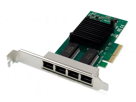 4-poorts Gigabit Ethernet-netwerkkaart RJ45 PCI Express Intel I350
