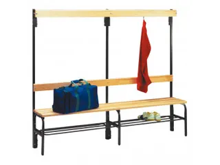 zitbank,HxLxD 450x2000x450mm,hout,frame staal RAL7035 - 2