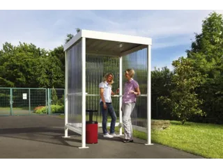 Zijwand voor rokersoverkapping rechts/links polycarbonaat bouwframe RA - 2