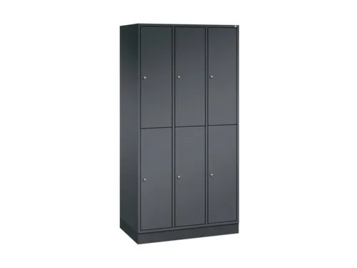 Dubbeldekse garderobekast,HxBxD 1950x920x500mm,3x2vak.,vak B 260mm