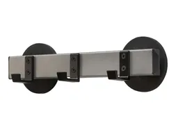 Magnetische wandkapstok 3 haken zwart aluminiumgrijs