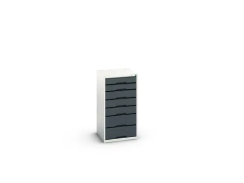 ladekast HxBxD 1000x525x550mm 7laden romp RAL7035 front RAL7016