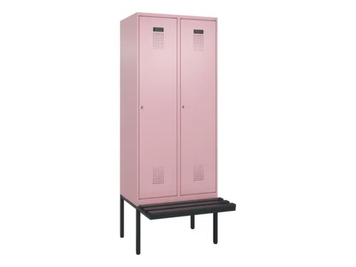 locker met bank,HxBxD 2120x800x815mm,2vak,vak B 400mm,cilinderslot
