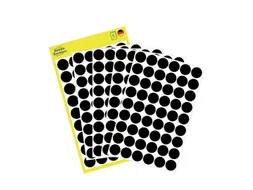 Etiket Avery Zweckform 3140 Rond Ø12mm Zwart 270 Stuks