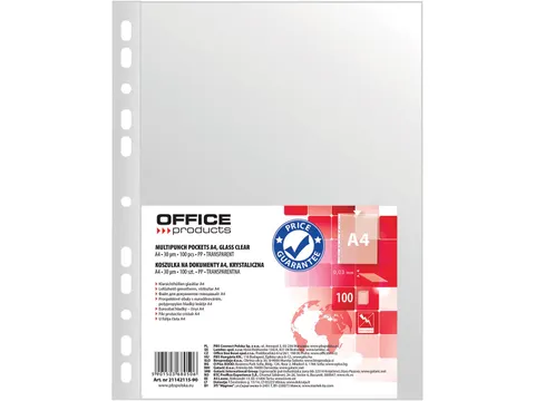 Office Products showtas A4 30 micron 11-gaats Glashelder 100 stuks