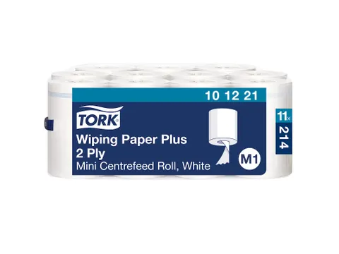 Poetsrol Tork M1 101221 2-laags Centerfeed 21.5x75m 11 Rollen Wit