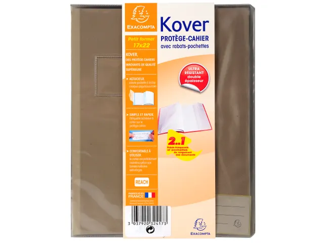 Schriftomslagen Kover transparant 17x22cm ass