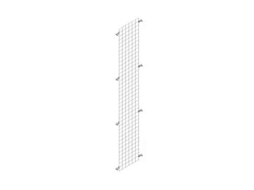 zijwand,v. inhaakstelling,HxD 2000x400mm,verzinkt,rooster,MW 50x50mm