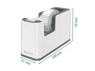 Plakbandhouder Leitz WOW wit/grijs - 2
