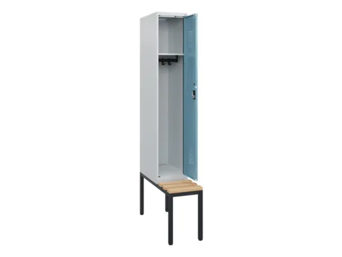 locker met bank,HxBxD 1950x300x815mm,1vak,vak B 300mm,cilinderslot