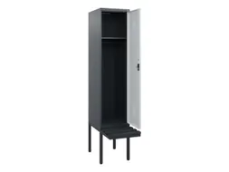 locker met bank,HxBxD 1950x400x815mm,1vak,vak B 400mm,cilinderslot