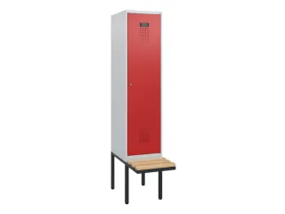 locker met bank,HxBxD 1950x400x815mm,1vak,vak B 400mm,cilinderslot - 2