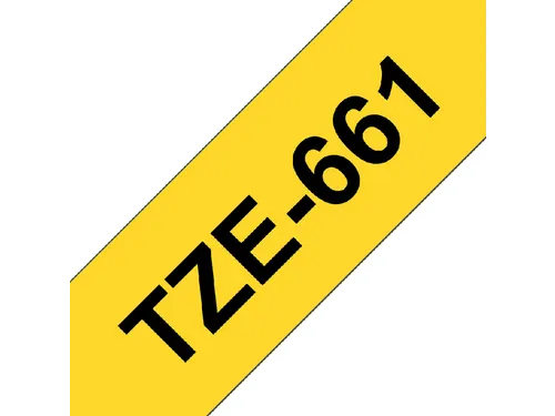 Labeltape Brother P-touch TZe-661 standaard 36mm zwart op geel