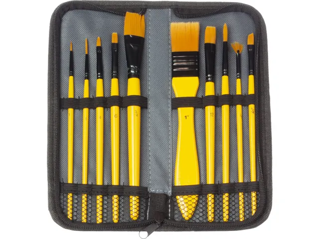 Penselen Kangaro acrylverf set van 10stuks in etui