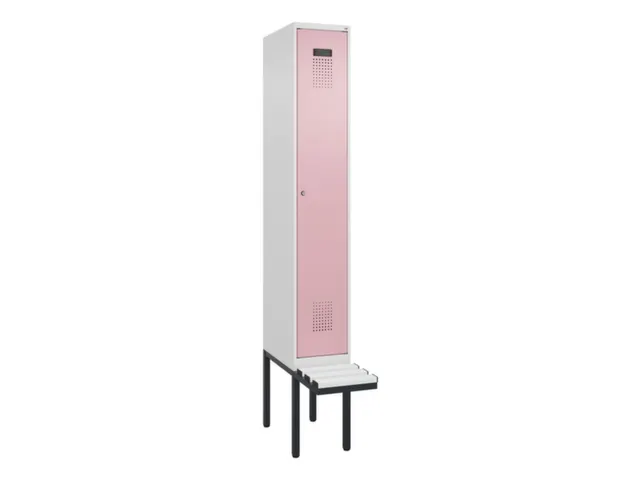locker met bank,voor scheiding van kleding,HxBxD 2120x300x815mm,1vak