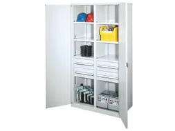 Materiaalkast Scheidingswand 1950x1000x600mm 6legborden Ral7035