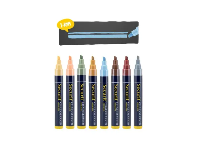 Krijtstift Securit Sma-510 Schuin 2-6mm Assorti Aardetinten