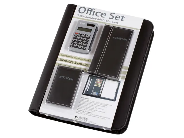 Conferentiemap Alassio A4 kunstleer zwart