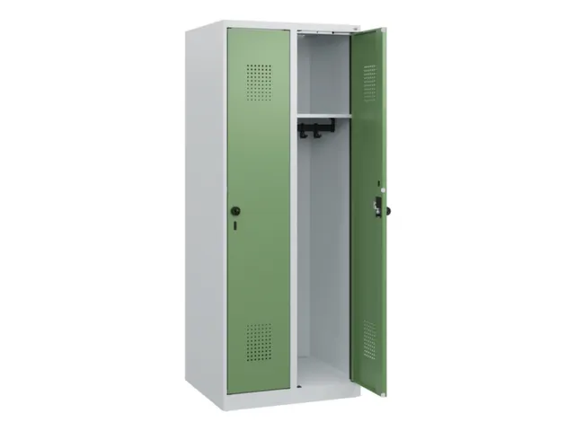 schoollocker,HxBxD 1530x600x500mm,2vak,vak B 300mm,draaigrendel