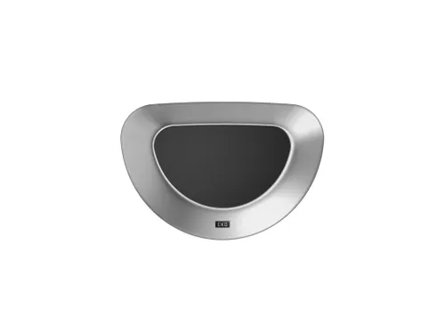 Afvalbak Urban half rond 80 Liter Mat RVS