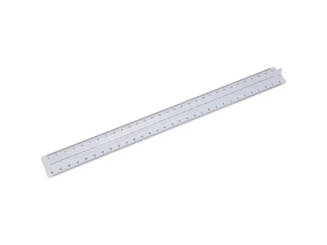 Règle à prisme Westcott 30cm transparente avec 2 échelles