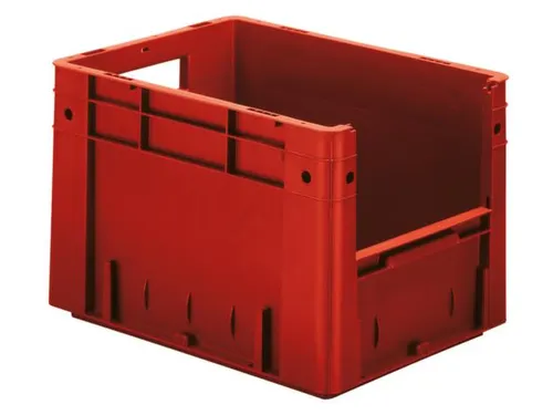 Euronorm Stapelkrat Rood 270x400x300mm 23.3l Gesloten Grijpopening