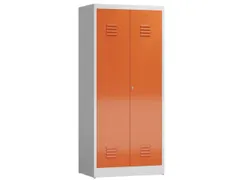 garderobekast 1800x800x500mm 2vak klink RAL7035 RAL3000