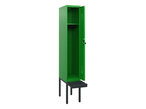 locker met bank,HxBxD 1950x300x815mm,1vak,vak B 300mm,draaigrendel