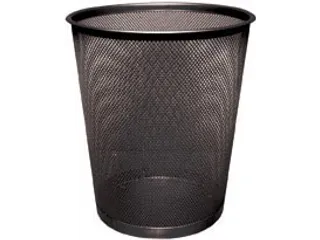 Papiermand Rond Met Gaas 19 Liter Metaal Zwart - 3