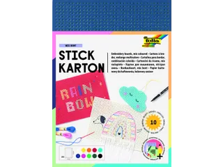 Borduurkaarten Folia 17.5 x 24.5cm 300gr 10 vel assorti - 1