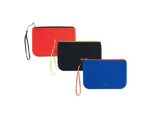 etui A6 Phat-Bag antraciet van siliconen met ritssluiting