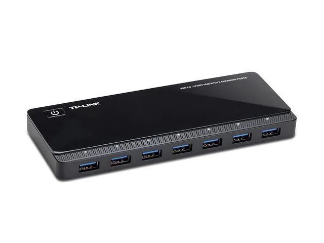 7-poorts USB 3.0 Hub with 2 power charger