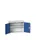wandkast 600x800x350mm 1xStalen bodem sokkel Ral 7035 front Ral 5010