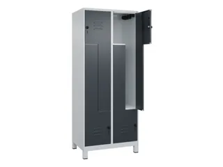 Z-garderobekast,HxBxD 1950x800x500mm,vak B 200/400mm,draaigrendel - 2