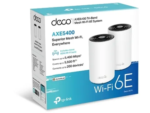 TP-Link Deco XE75 AXE5400 Tri-Band Mesh WiFi 6E-systeem 2-pack