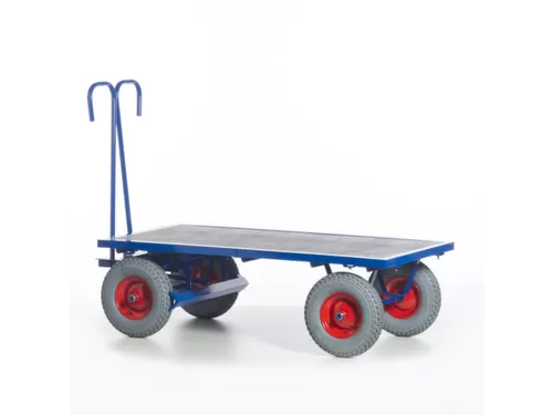 Handtrekwagen 1000kg 1600x800mm Luchtbanden Ral5010