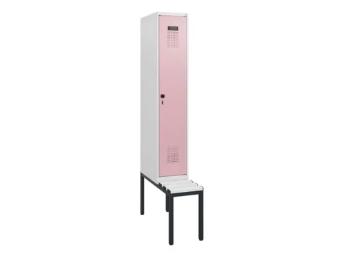 locker met bank,HxBxD 1950x300x815mm,1vak,vak B 300mm,draaigrendel